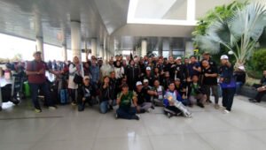Ratusan Kontingen PWI Lampung Tiba di Banjarmasin