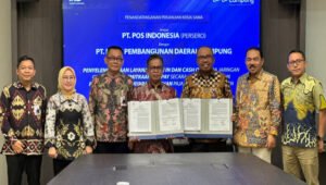 Gandeng PT Pos Indonesia, Jangkauan Bank Lampung Makin Luas